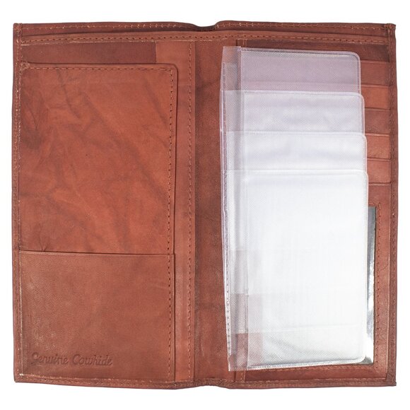 Genuine Leather Bifold Checkbook Cover - Picture 5 of 8